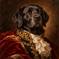 Classic Oil Painting sample — black labrador