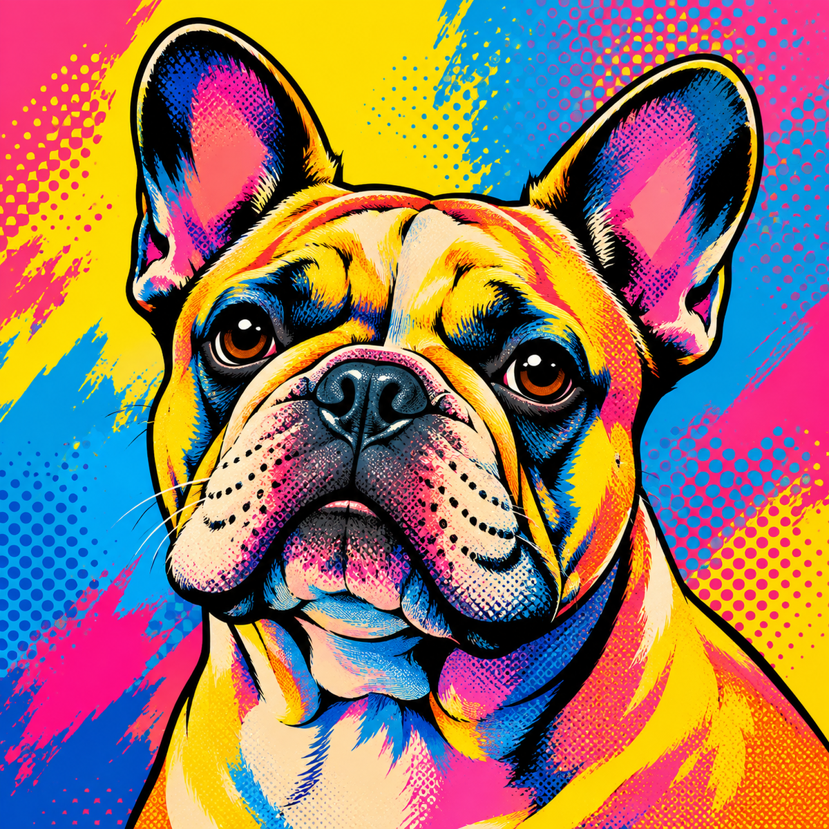Pop Art Portrait sample — french bulldog