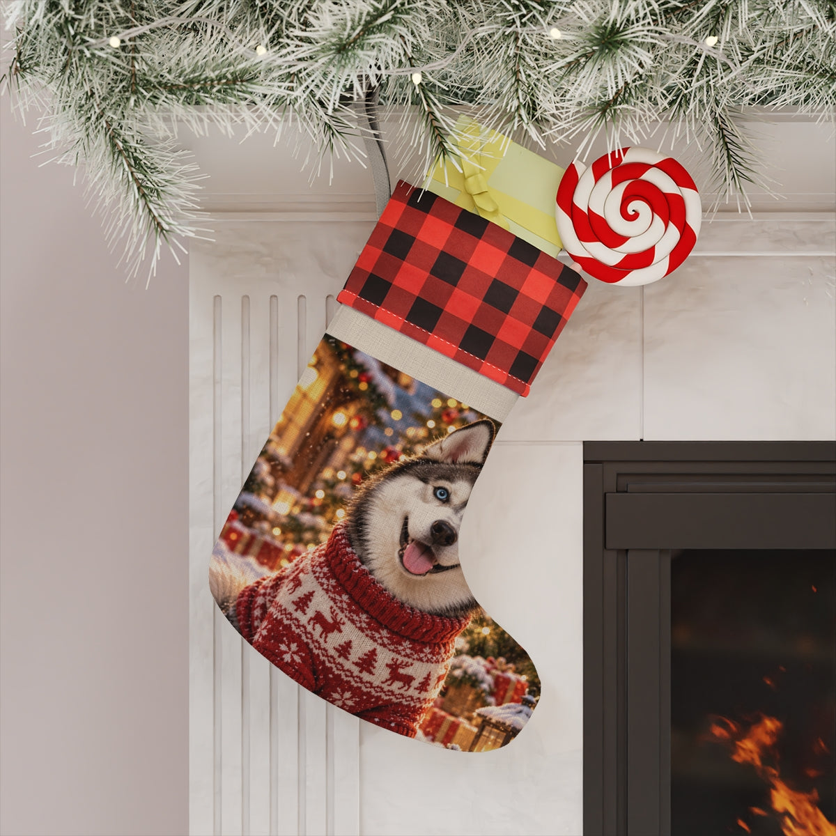 Portrait Christmas Stocking — Paw & Wall