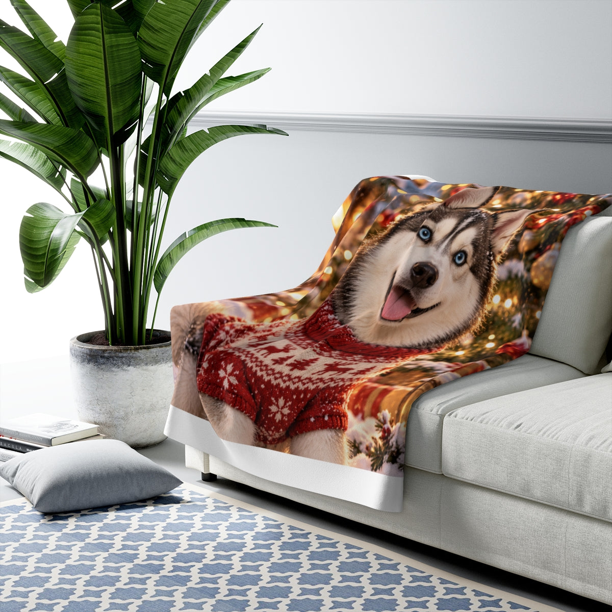 Portrait Sherpa Blanket — Paw & Wall